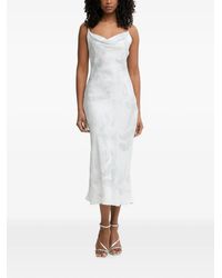 Guess - Akilina Floral-Print Cowl-Neck Midi Dress - Lyst