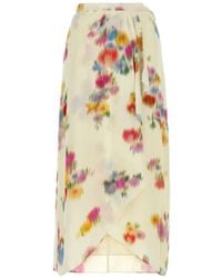 Isabel Marant - Vanille Floral-Print Mid Skirt - Lyst
