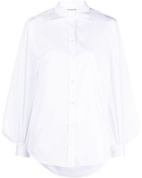P.A.R.O.S.H. - Puff-sleeves Cotton Shirt - Lyst