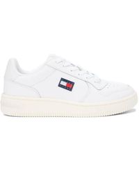 Tommy Hilfiger - Logo-Patch Perforated Sneakers - Lyst