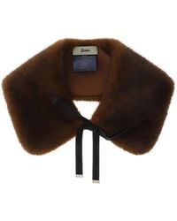 Herno - Schal Aus Faux Fur Mit Schleifendetail - Lyst