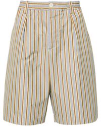 Marni - Striped Mid-rise Bermuda Shorts - Lyst