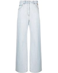 MSGM - Wide-Leg-Jeans Mit Hohem Bund - Lyst