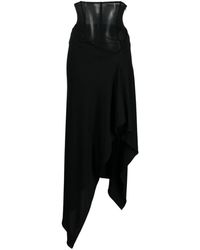 ALESSANDRO VIGILANTE - Corset-style Asymmetric Midi Skirt - Lyst