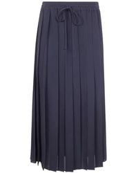 Mantu - Pleated Drawstring Midi Skirt - Lyst