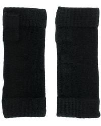 N.Peal Cashmere Guanti di maglia senza dita - Nero