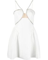 Self-Portrait - Taffeta Flared Mini Dress - Lyst
