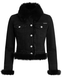 Dolce & Gabbana - Denim Jacket Lined With Fur - Lyst