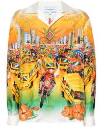 Casablanca - Traffic Silk Shirt - Lyst