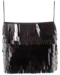 Self-Portrait - Sequin-Embellished Top - Lyst