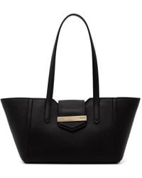 KARL LAGERFELD - Logo-Plaque Pebbled Tote Bag - Lyst
