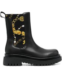 Versace - Baroque-print Ankle Boots - Lyst
