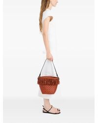 Proenza Schouler - Fringe-Trim Raffia Bucket Bag - Lyst