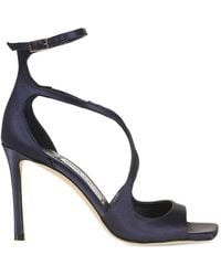 Jimmy Choo - Satin Crossover-Strap Sandals - Lyst