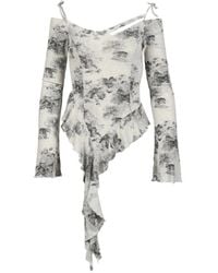 VIVAMUS - Ruffled Long-Sleeve Top - Lyst