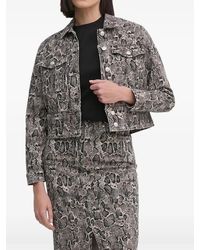 Joop! - Snake-print Denim Jacket - Lyst