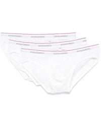 DSquared² - Logo-Waistband Briefs (Pack Of Three) - Lyst