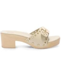 Scholl - Pescura Ibiza Leather Heeled Sandals - Lyst