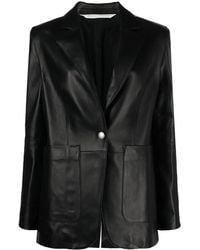 Palm Angels - Side Stripe Leather Blazer - Lyst