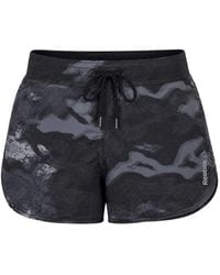Reebok - Wor Woven Aop Camo-Print Drawstring Shorts - Lyst