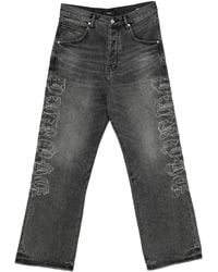Purple Brand - Embroidered Wide-Leg Jeans - Lyst