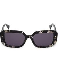 AllSaints - Jade Tortoiseshell-Effect Rectangle-Frame Sunglasses - Lyst