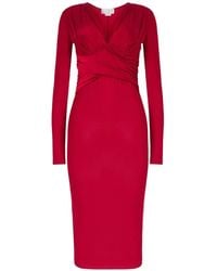 Genny - Robe Mi-Longue À Col V - Lyst