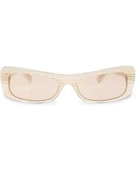 Jacquemus - Ribbed Rectangle-Frame Sunglasses - Lyst