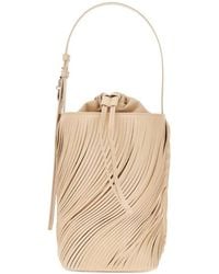 Emporio Armani - Fringe-Detailed Leather Bucket Bag - Lyst