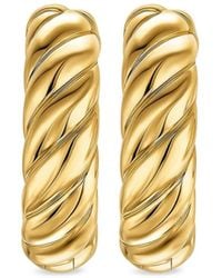 David Yurman - 18Kt Dy Madison Gelbgoldohrringe - Lyst