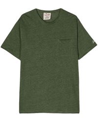 Mc2 Saint Barth - Logo-embroidered Linen T-shirt - Lyst