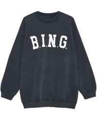 Anine Bing - Oversized schwarz gewaschener sweatshirt - Lyst
