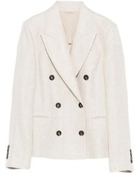 Brunello Cucinelli - Neutrals Jackets - Lyst