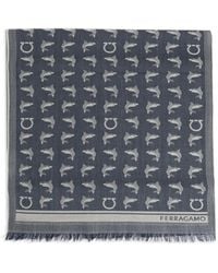Ferragamo - Sciarpa Gancini Con Stampa - Lyst