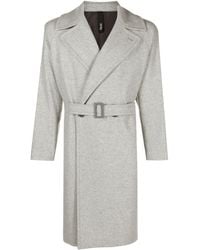 Hevò - Double-breasted Belted Coat - Lyst