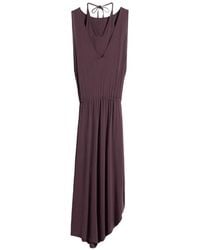 Lemaire - Draped V-Neck Midi Dress - Lyst