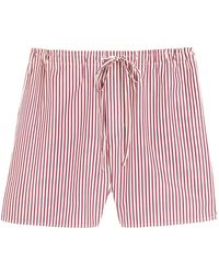 Ami Paris - Gestreepte Katoenen Shorts - Lyst