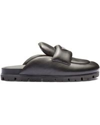 Prada - Slippers de piel acolchada - Lyst