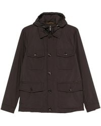 Moorer - Chaqueta Con Capucha Y Botones - Lyst