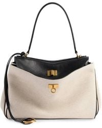 Balenciaga - Petit Sac Cabas Rodeo En Cuir Et Lin - Lyst