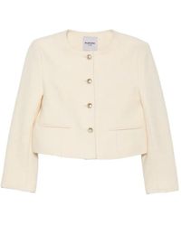 LA PISCINE - Button-Up Cropped Jacket - Lyst