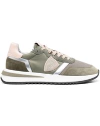 Philippe Model - Leather-panelled Low-top Sneakers - Lyst