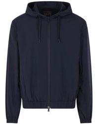 Herno - Manteau Zippé À Capuche - Lyst