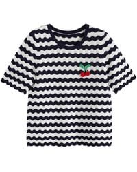 Chinti & Parker - Gehäkeltes T-Shirt Mit Kirschen - Lyst