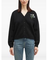 KENZO - Floral-Embroidered Cardigan - Lyst
