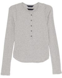 Juun.J - Double-Layered Henley-Neck T-Shirt - Lyst