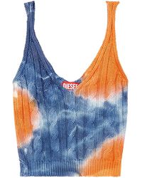 DIESEL - Mila Cable-Knit Crop Top - Lyst