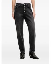 KARL LAGERFELD - Button-Fly Logo-Patch Jeans - Lyst