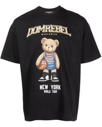 DOMREBEL - Logo-Print Cotton T-Shirt - Lyst