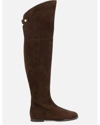 Maison Skorpios - Stefania Suede Over-The-Knee Boots - Lyst